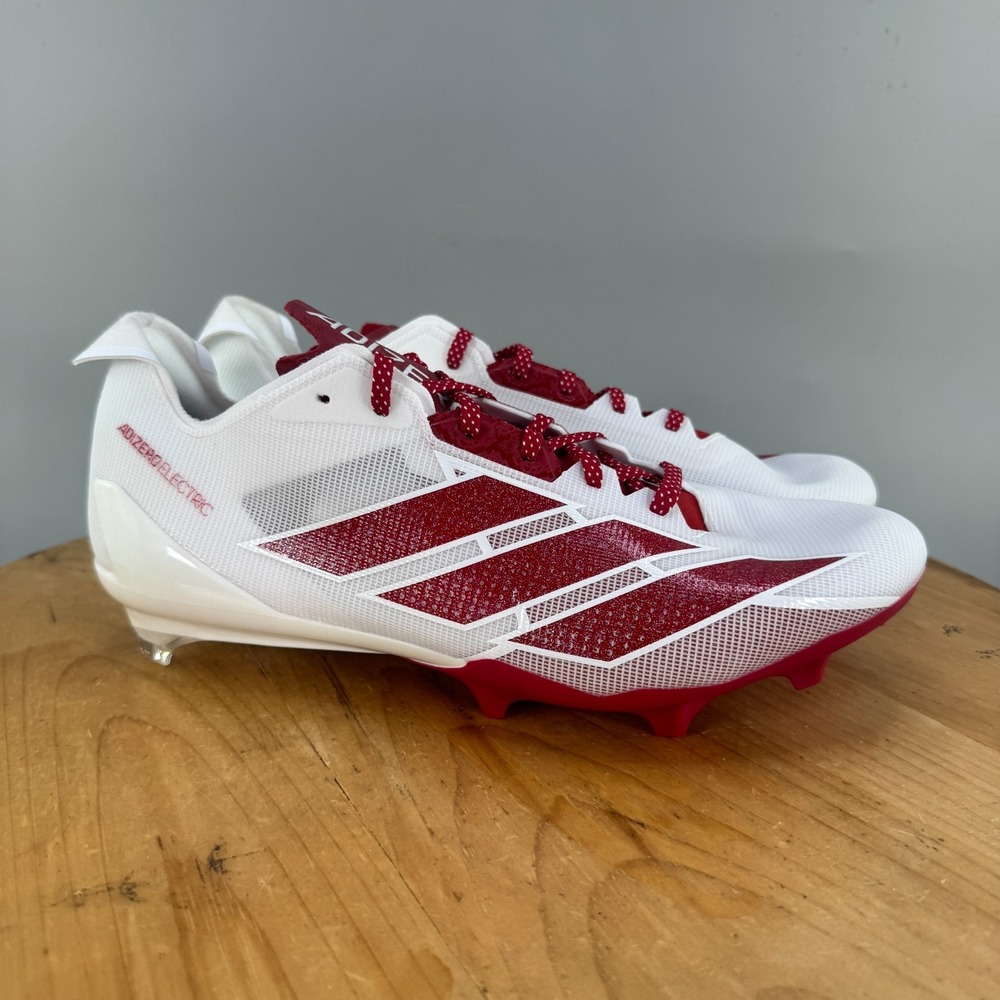 adidas Adizero Electric Mens Size 11 Football Cleats White Red NEW